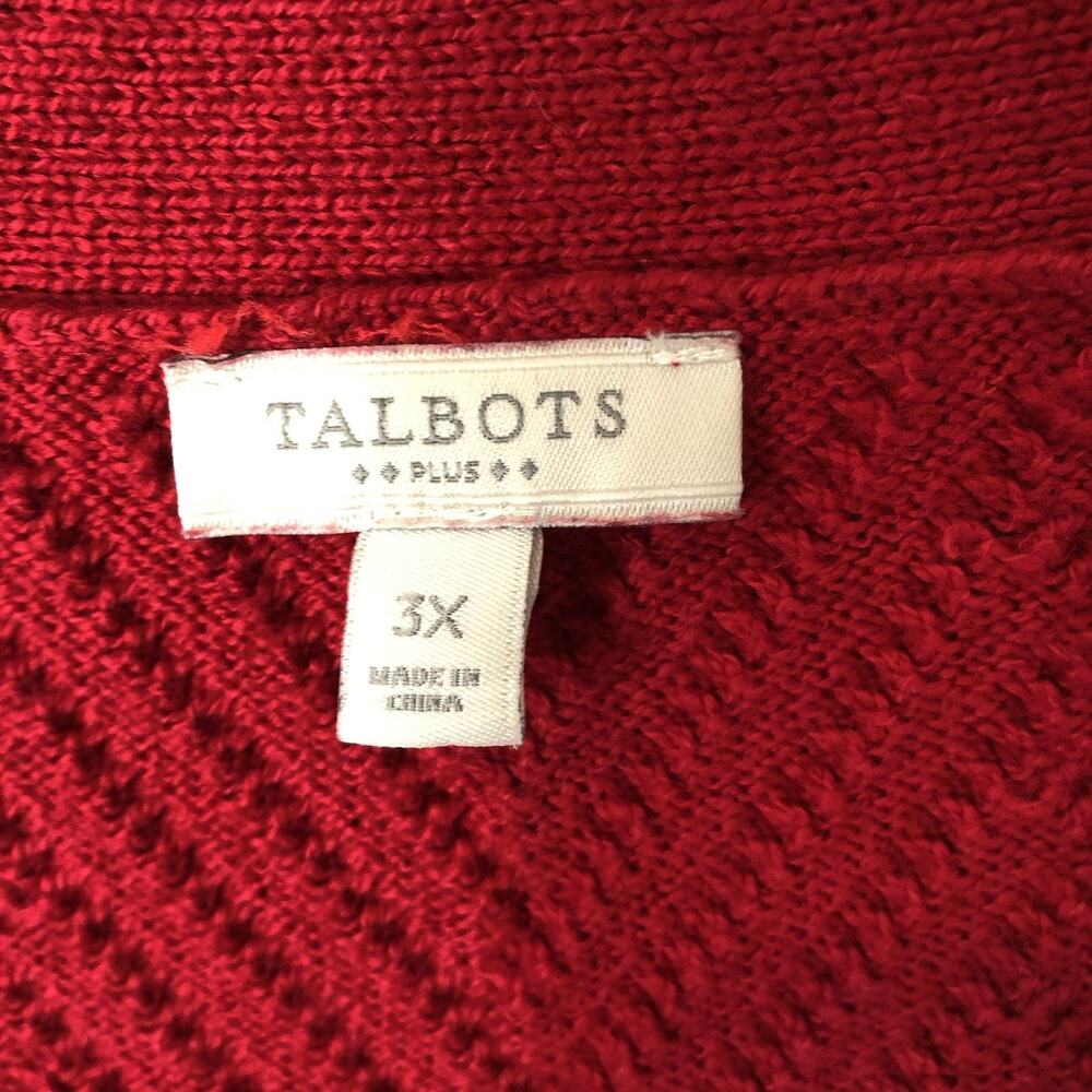 Talbots Plus Women's Open Front Chevron Pattern R… - image 2